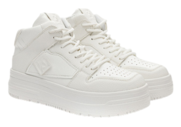 Кроссовки высокие для девочки / Белый / 36