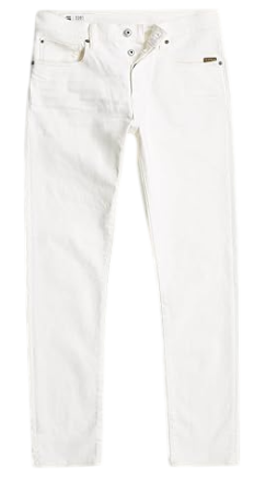 Джинсы зауженные мужские / Белый / 48