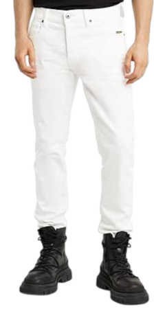 Джинсы зауженные мужские / Белый / 48