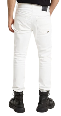 Джинсы зауженные мужские / Белый / 48