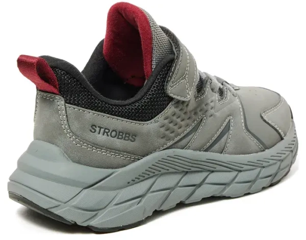 Кроссовки из экокожи для мальчика / Серый / 35