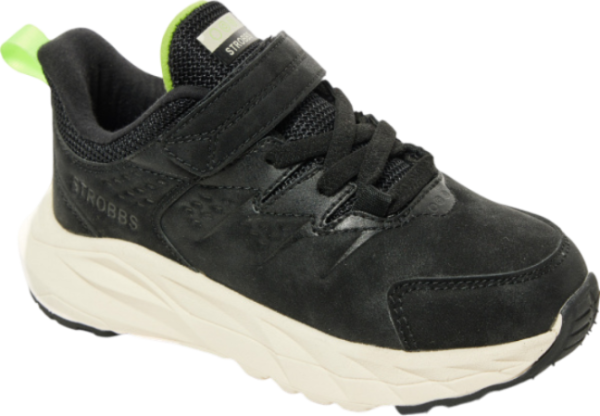 Кроссовки из экокожи для мальчика / Черный / 35