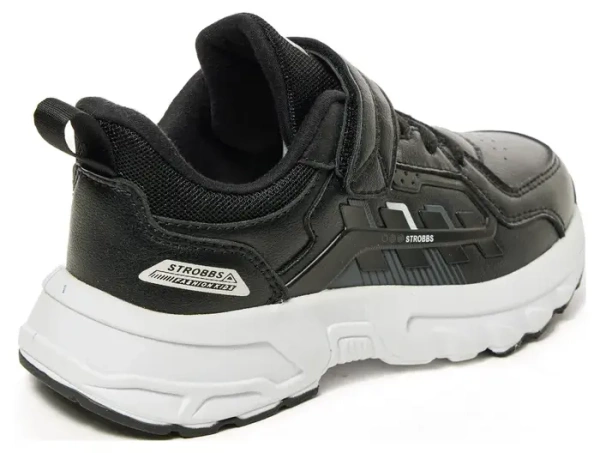 Кроссовки из экокожи для мальчика / Черный / 35