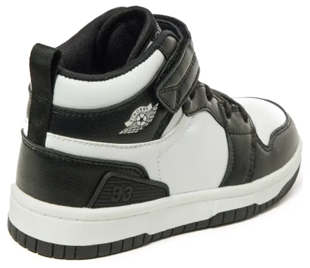 Кроссовки из экокожи для мальчика / Черно-белый / 34