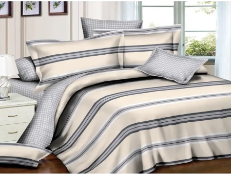 Комплект постельного белья, Евро / Бежевый / Евро