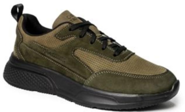 Кроссовки из нубука мужские / Хаки / 45