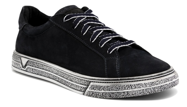 Кеды из нубука мужские / Синий / 43