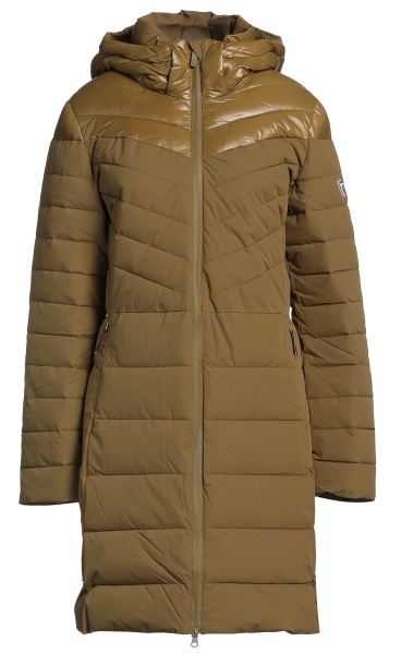 Длинный женский пуховик / Хаки / 46