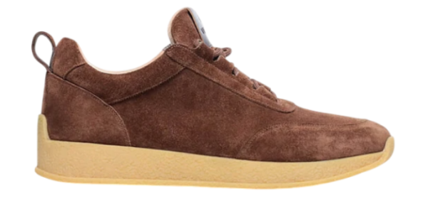 Кроссовки кожаные мужские / Коричневый / 39