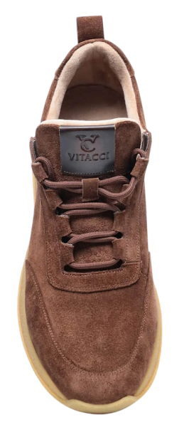 Кроссовки кожаные мужские / Коричневый / 39