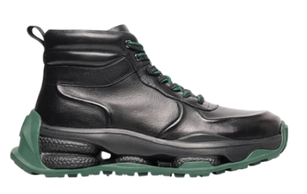 Кроссовки кожаные мужские / Черный / 39