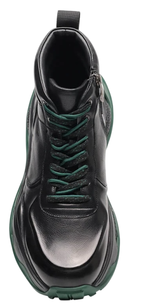 Кроссовки кожаные мужские / Черный / 39