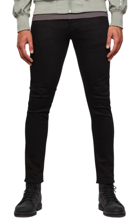 Джинсы скинни мужские / Черный / 46