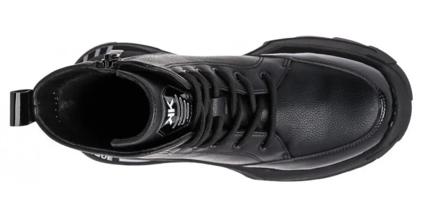 Ботинки из экокожи для девочки / Черный / 33