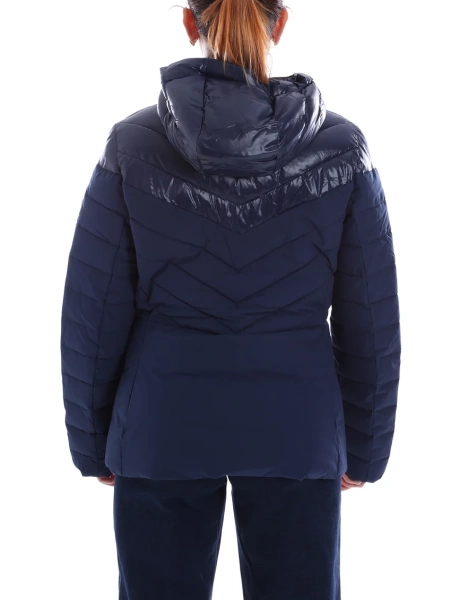 Короткий женский пуховик / Тёмно-синий / 44