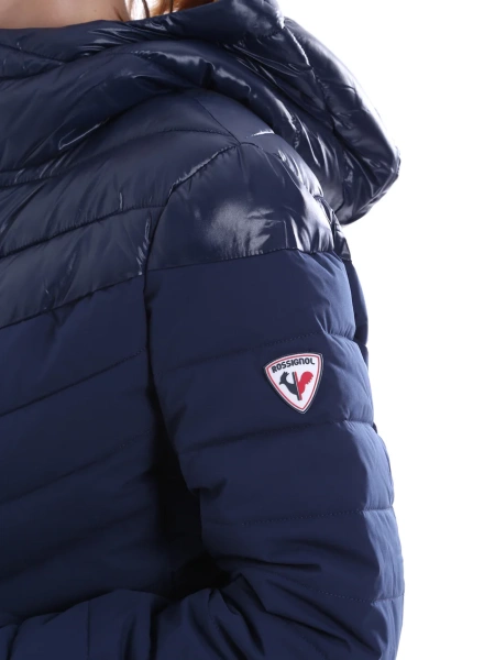 Короткий женский пуховик / Тёмно-синий / 44