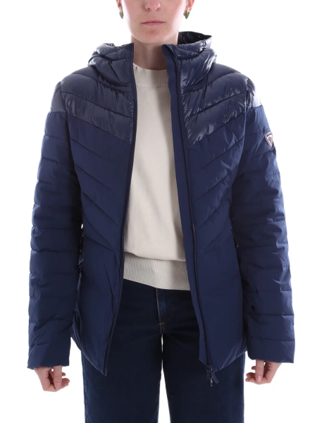 Короткий женский пуховик / Тёмно-синий / 44