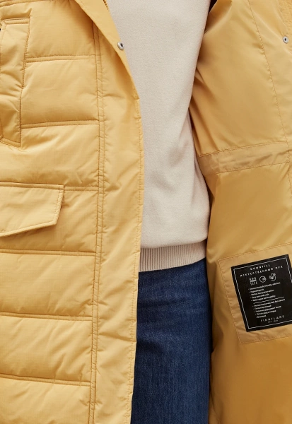 Утепленное пальто силуэта oversize / Желтый / 50