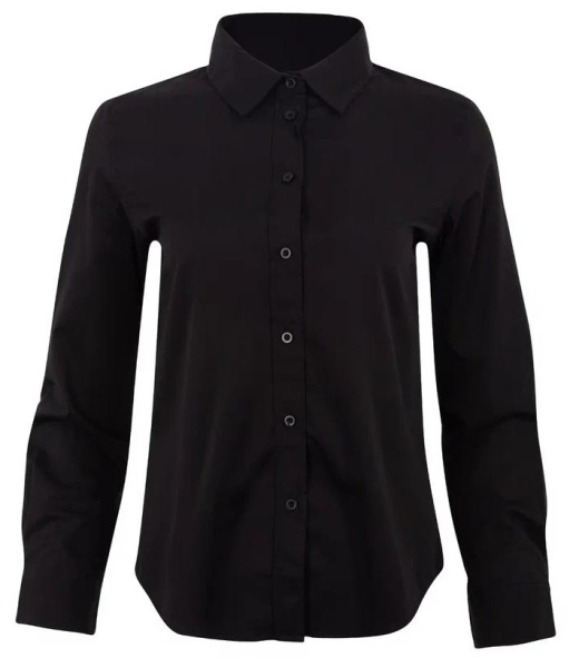 Рубашка хлопковая женская / Черный / 48