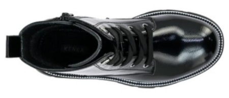 Ботинки из экокожи для девочки / Черный / 37