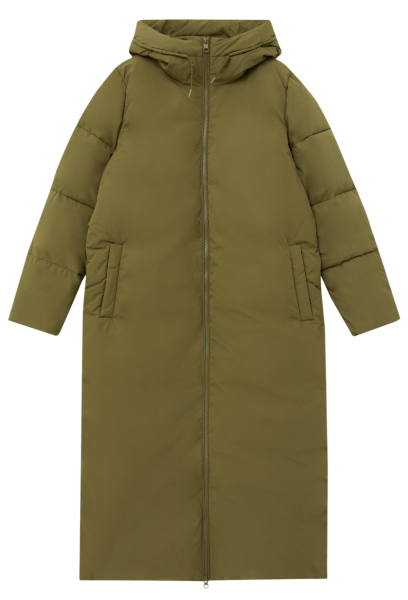 Пальто утепленное женское / Хаки / 42