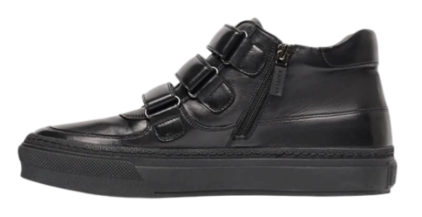 Кеды кожаные мужские / Черный / 41