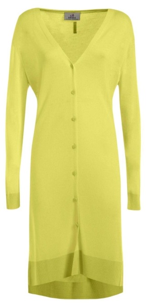 Кардиган удлиненный женский / Желтый / 40