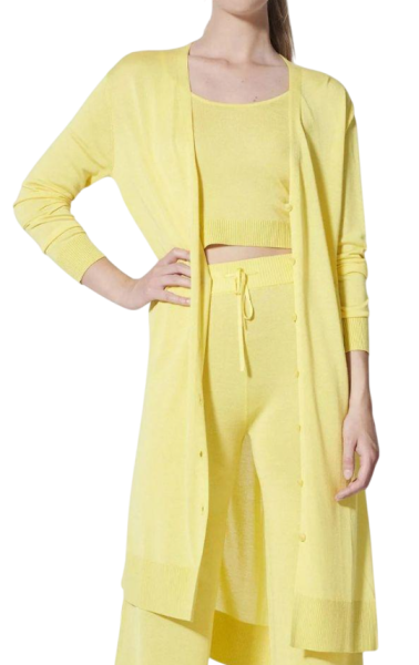 Кардиган удлиненный женский / Желтый / 40