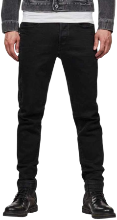 Джинсы зауженные мужские / Черный / 44