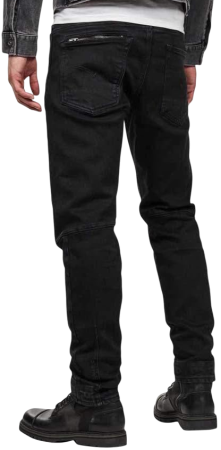 Джинсы зауженные мужские / Черный / 44