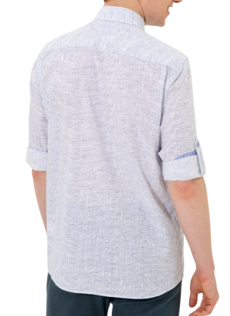 Рубашка хлопковая мужская / Синий / 44