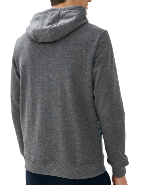 Худи с логотипом мужское / Серый / 46