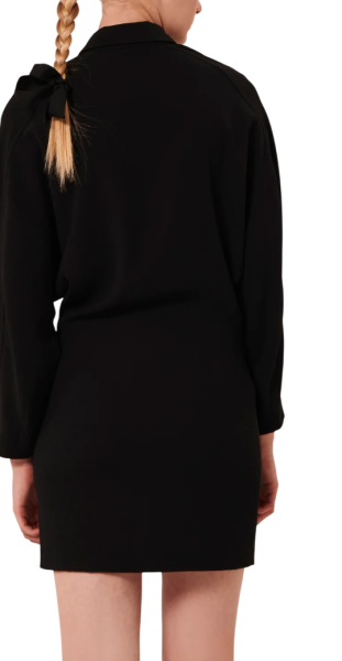 Платье с декоративными пуговицами женское / Черный / 42