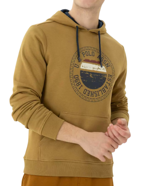 Худи с логотипом мужское / Коричневый / 44