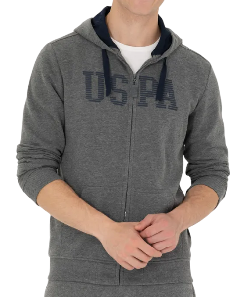 Толстовка с логотипом мужская / Темно-серый / 46