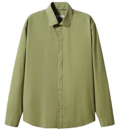 Рубашка с логотипом мужская / Хаки / 46