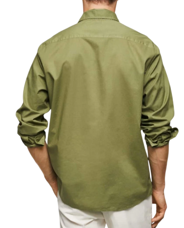 Рубашка с логотипом мужская / Хаки / 46