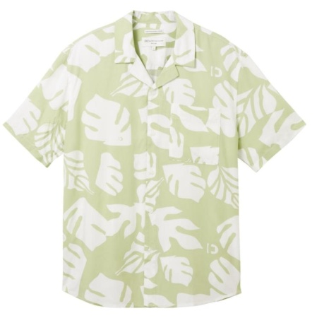 Рубашка с принтом мужская / Зеленый / 48