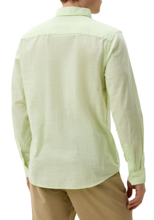 Рубашка хлопковая мужская / Зеленый / 52