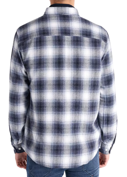 Рубашка с принтом мужская / Синий / 46