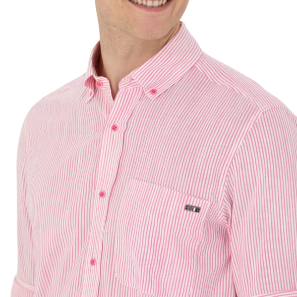 Рубашка с логотипом мужская / Розовый / 44