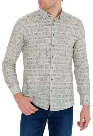 Рубашка с логотипом мужская / Хаки / 52