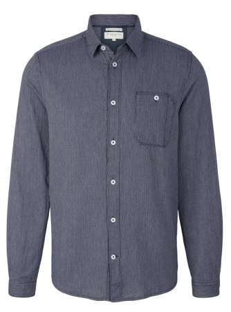 Рубашка хлопковая мужская / Синий / 50