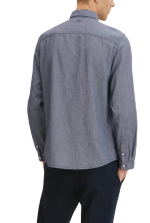 Рубашка хлопковая мужская / Синий / 50