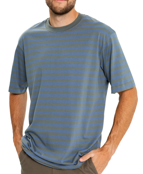 Футболка хлопковая мужская / Синий / 48