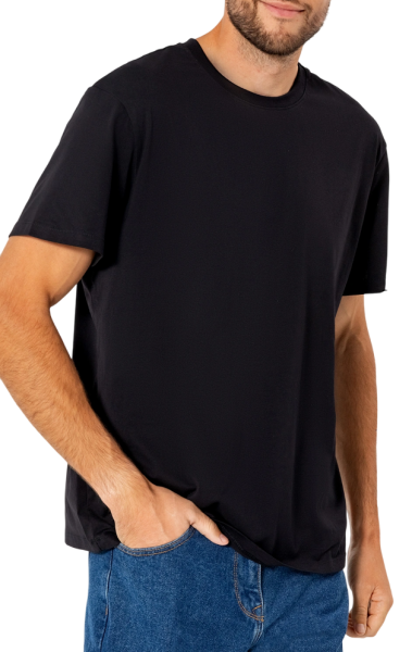 Футболка хлопковая мужская / Черный / 44