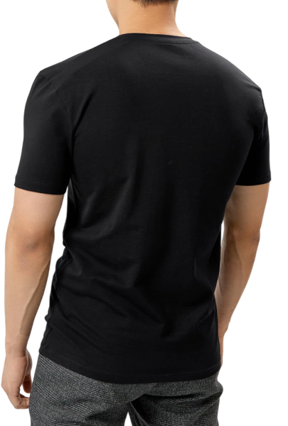 Футболка однотонная мужская / Черный / 48