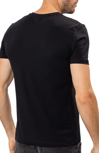 Футболка однотонная мужская / Черный / 48