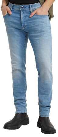 Джинсы зауженные мужские / Голубой / 52
