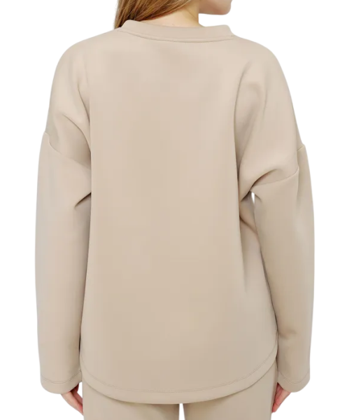 Свитшот с принтом женский / Бежевый / 40